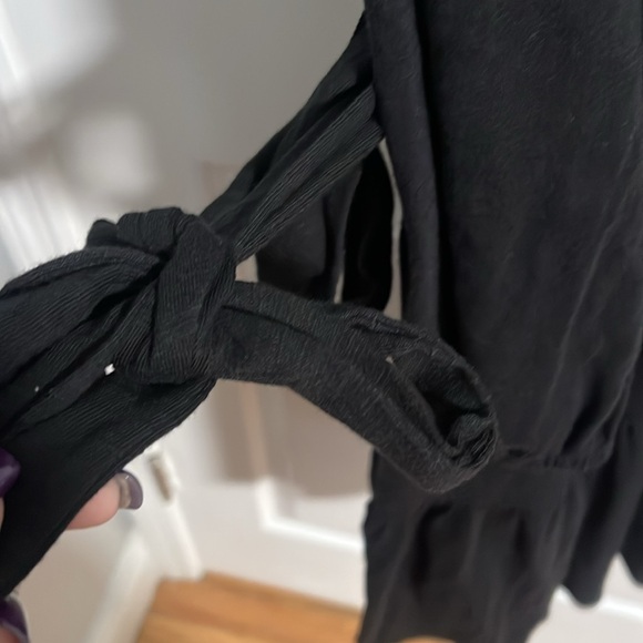 NWT Black LOft black dress with belt - Picture 4 of 4